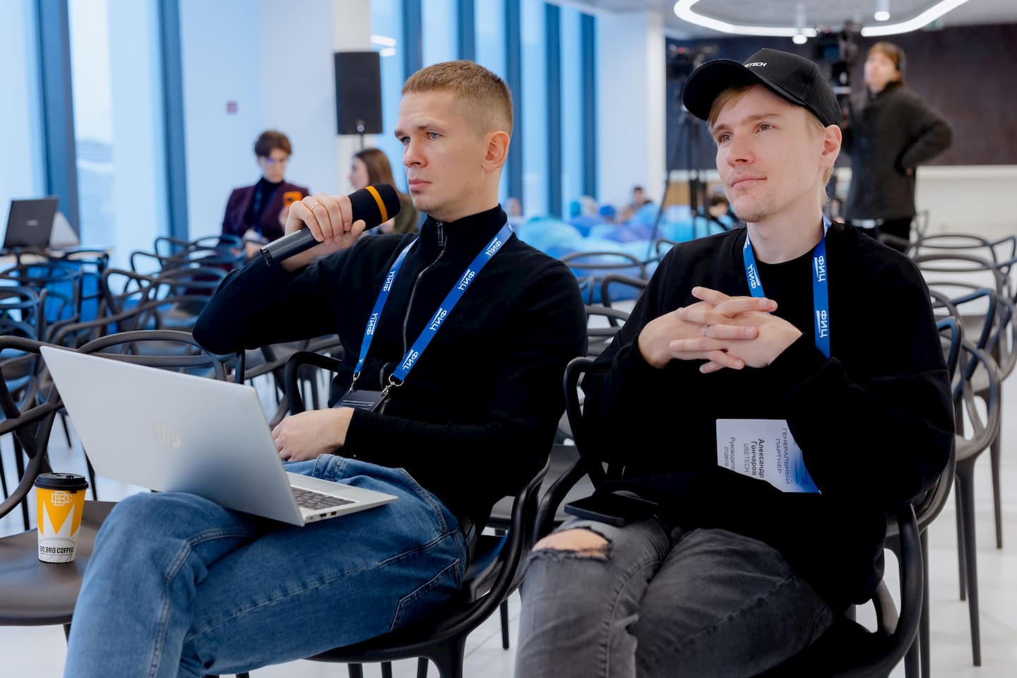 Александр Гончаров и Константин Поздникин на сессии вопросов и ответов «Юзтех»